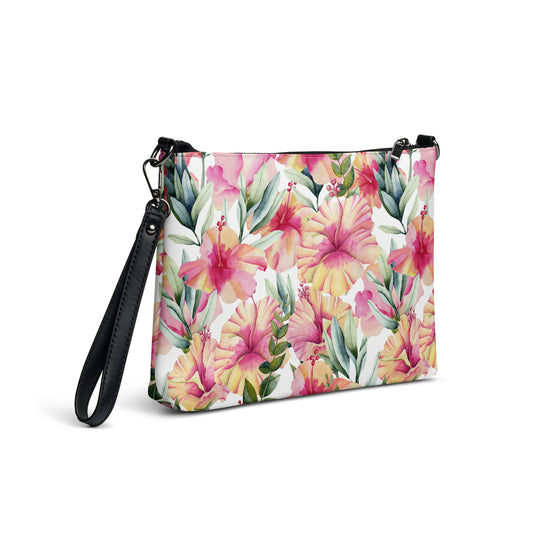 Tropical Hibiscus Paradise Crossbody Bag