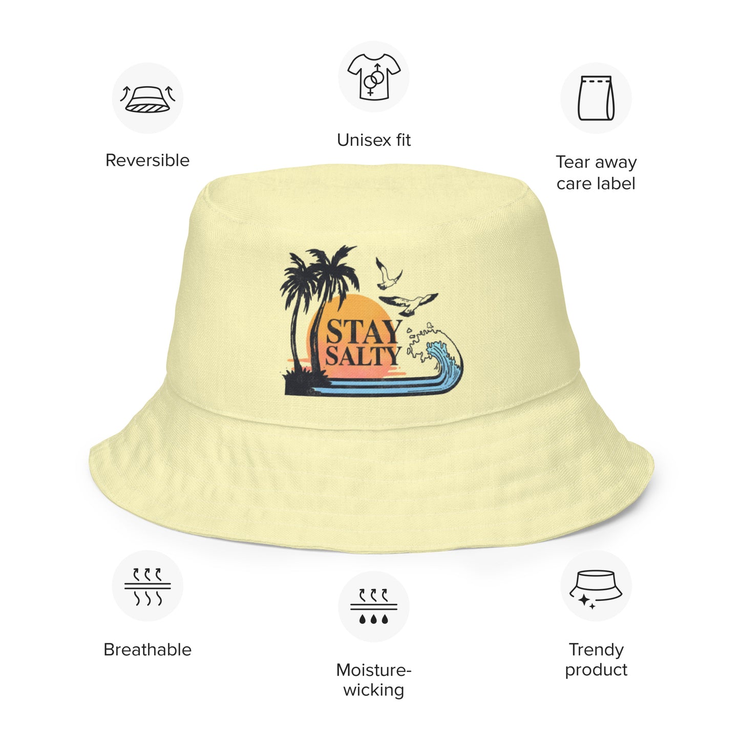 Stay Salty Reversible Bucket Hat