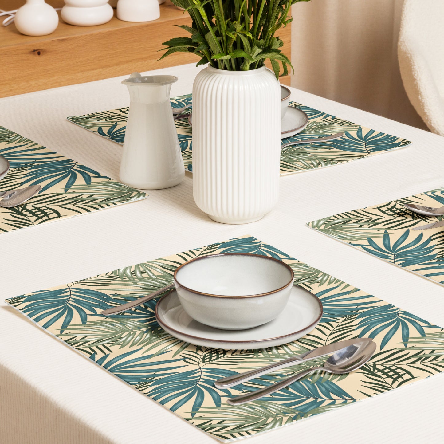 Tropical Palm Leaves Placemats - Set of 4