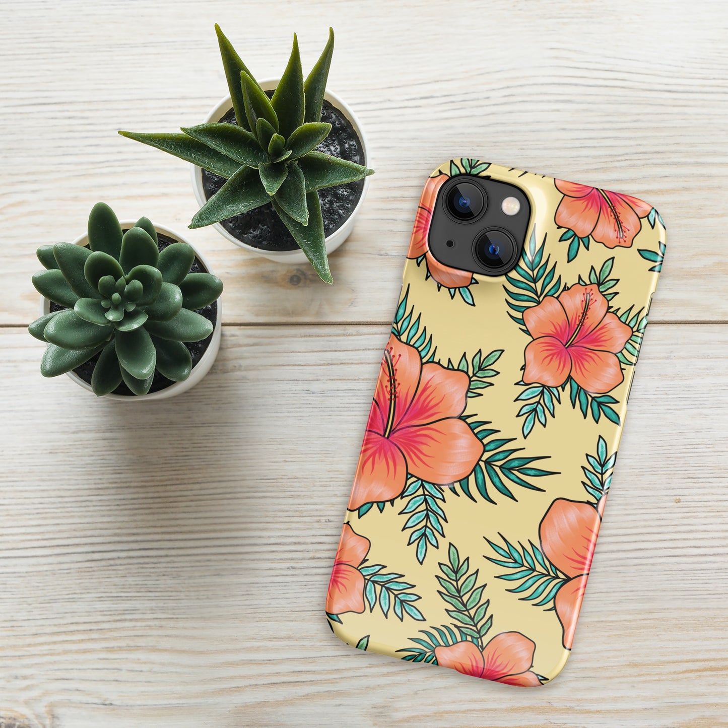 Tropical Pink Hibiscus iPhone Case