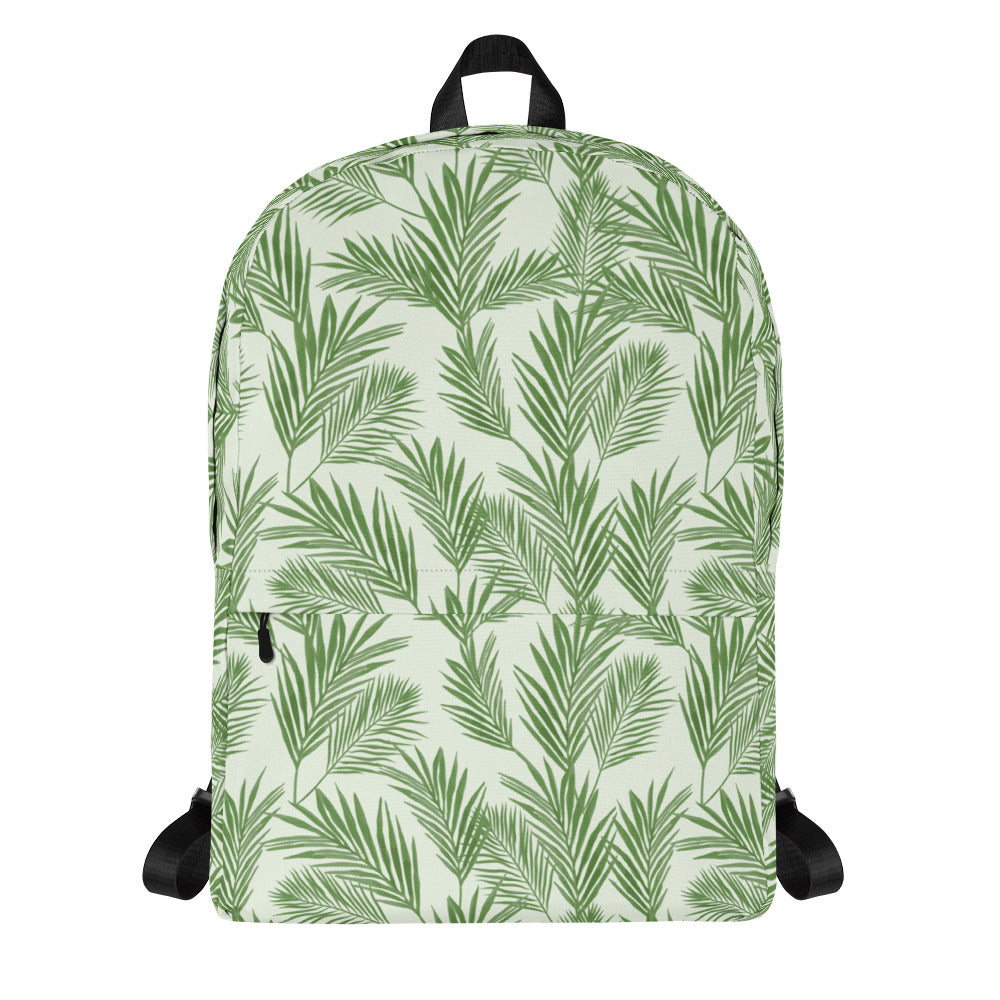 Green Palm Leaves Backpack