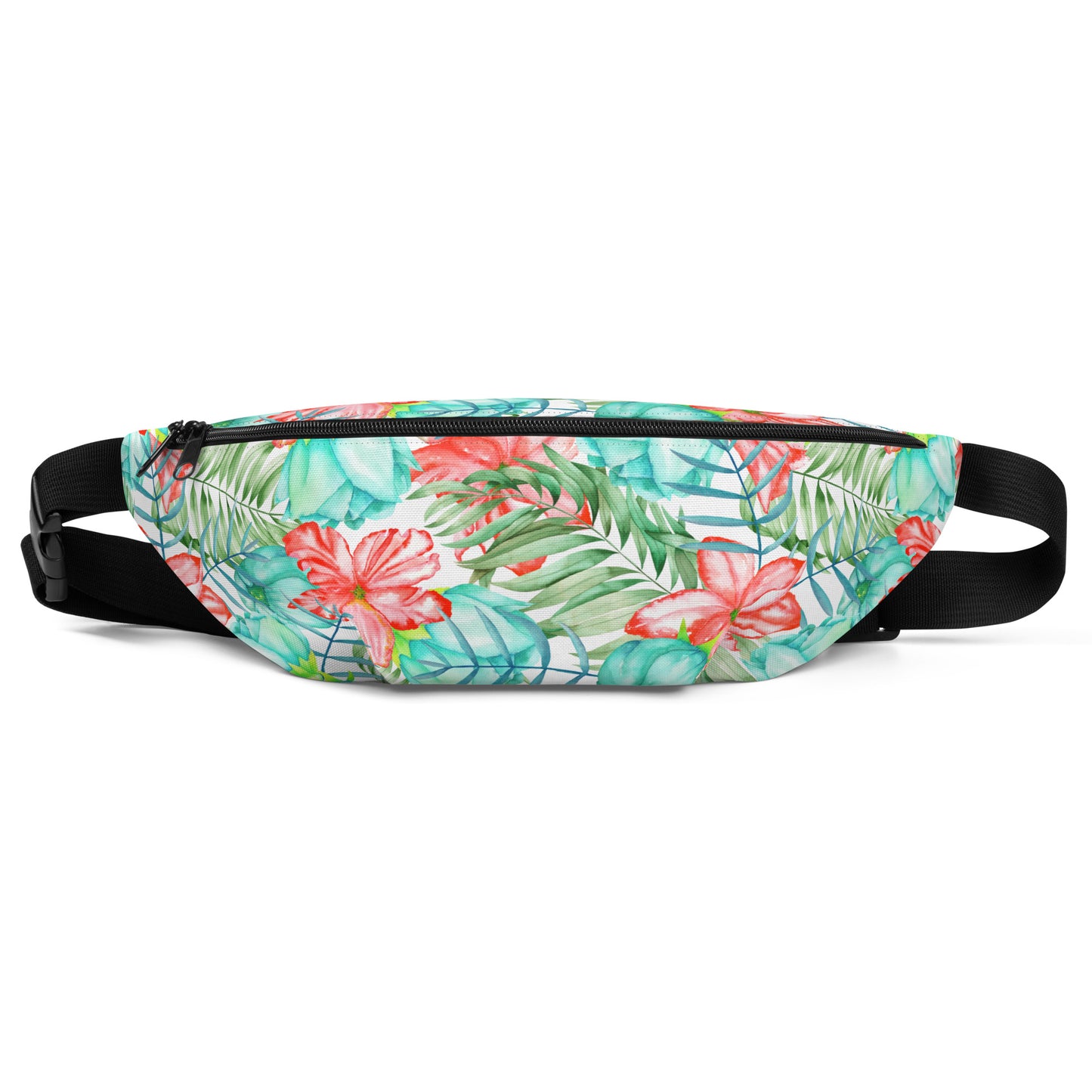 Tropical Flower and Leaf Fanny Pack