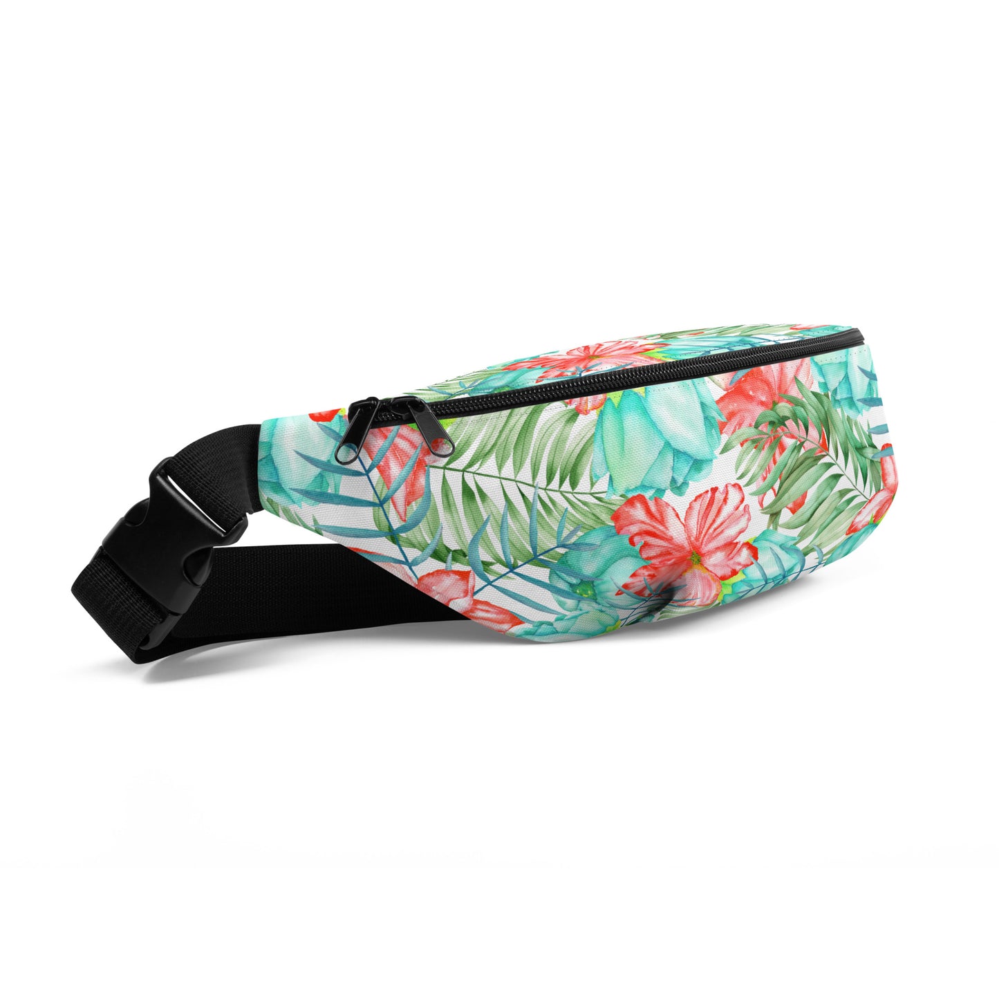 Tropical Flower and Leaf Fanny Pack