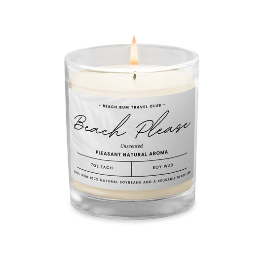 Beach Please Unscented Soy Candle