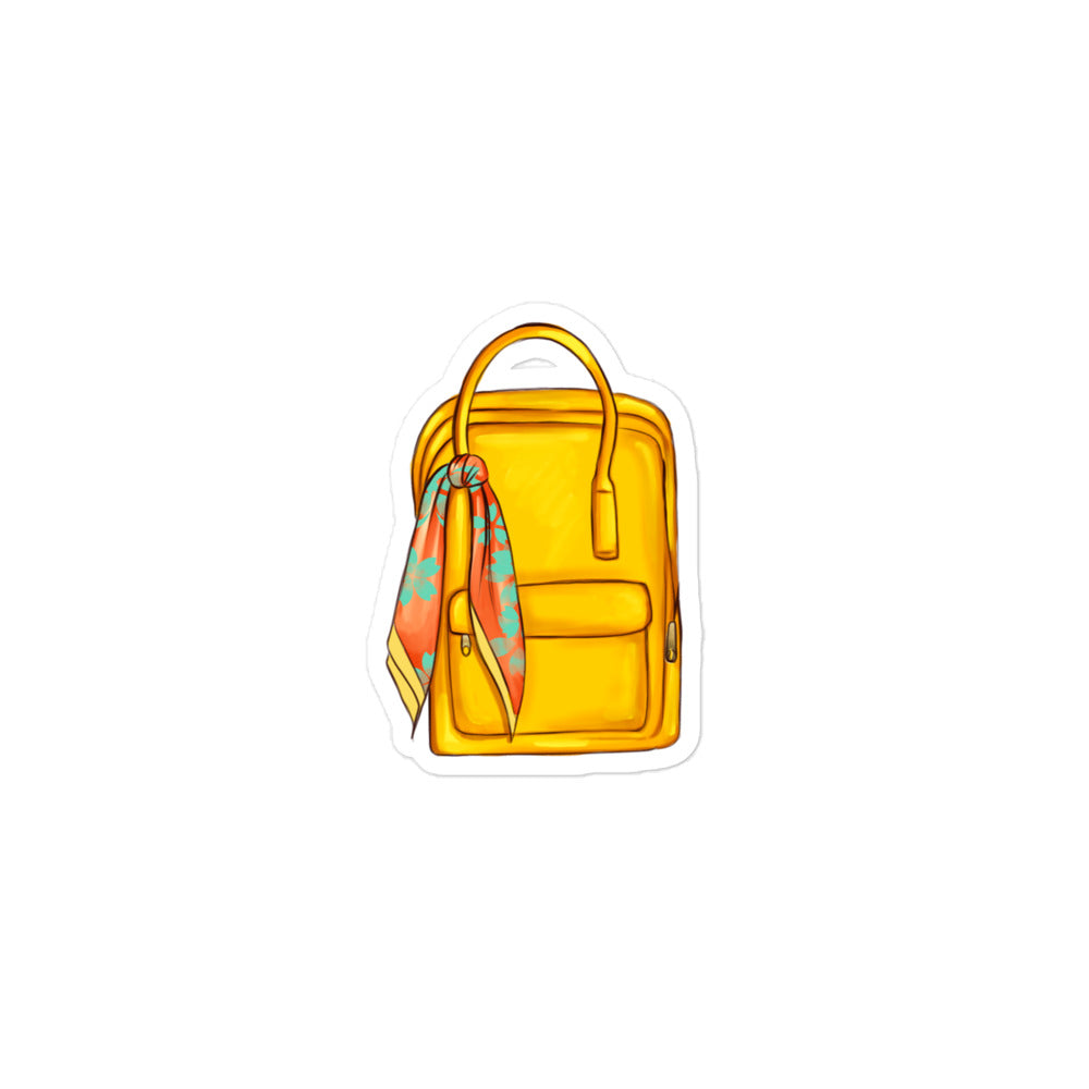 Yellow Travel Bag Sticker