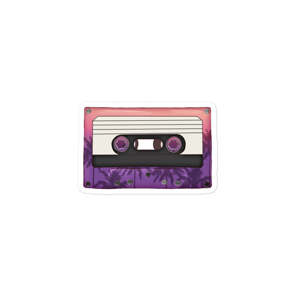 Beachy Cassette Tape Sticker