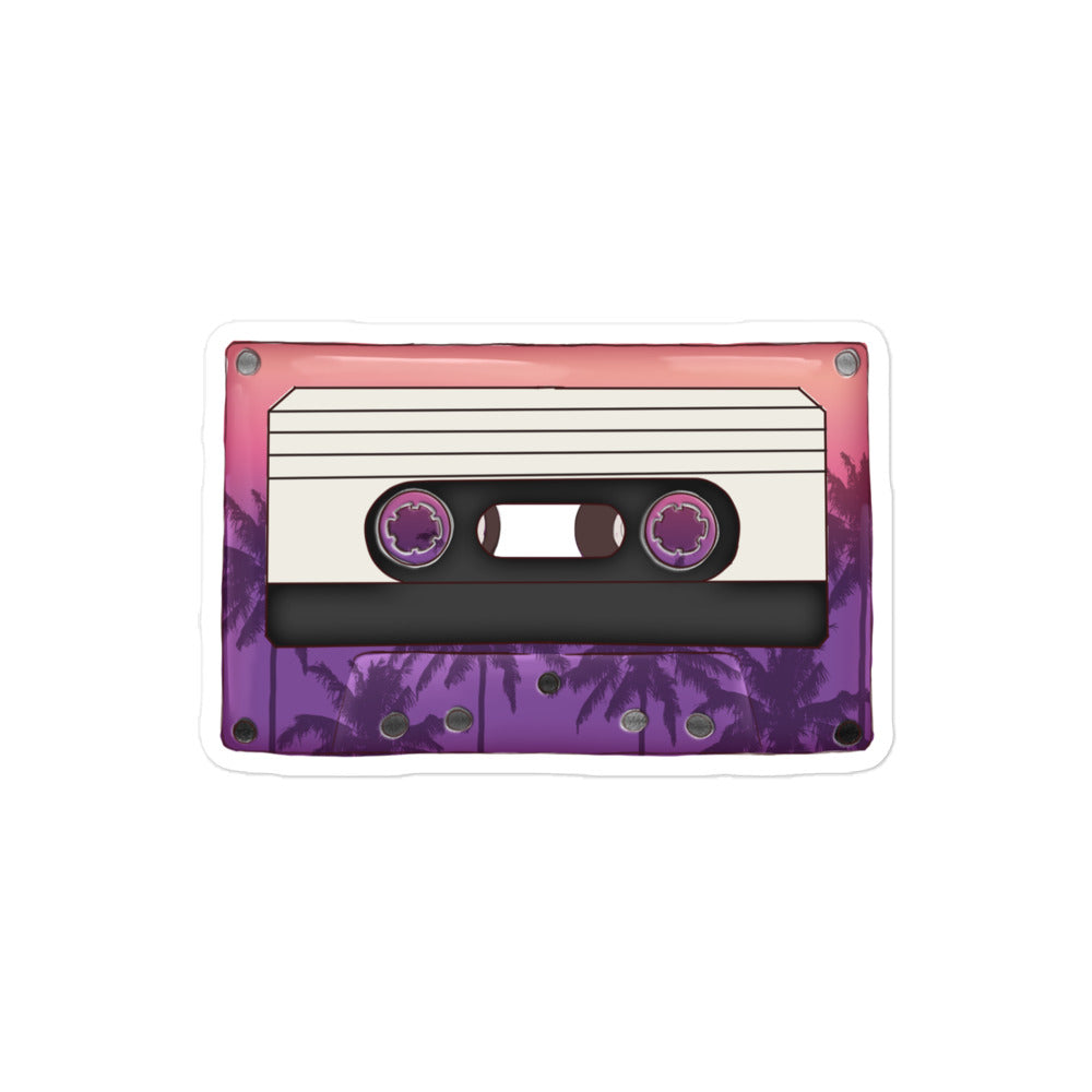 Beachy Cassette Tape Sticker