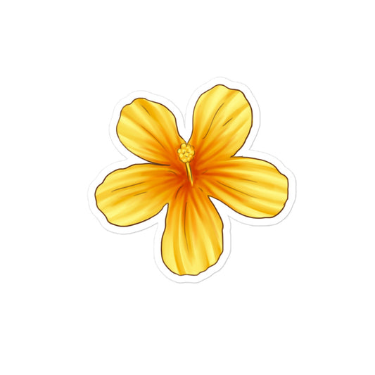 Sunny Yellow Hibiscus Sticker