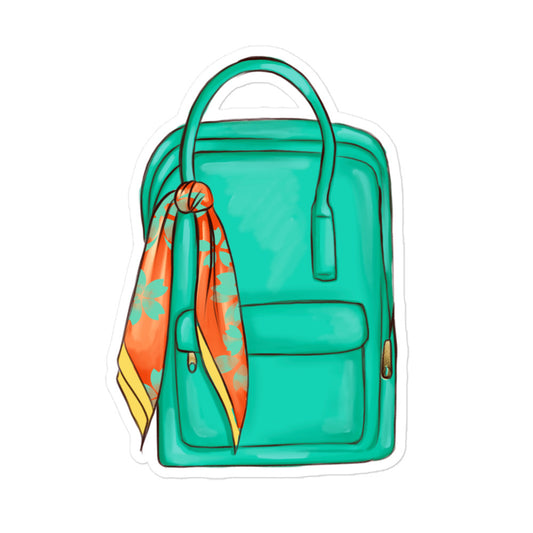 Green Travel Backpack Sticker