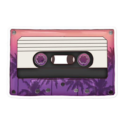 Beachy Cassette Tape Sticker