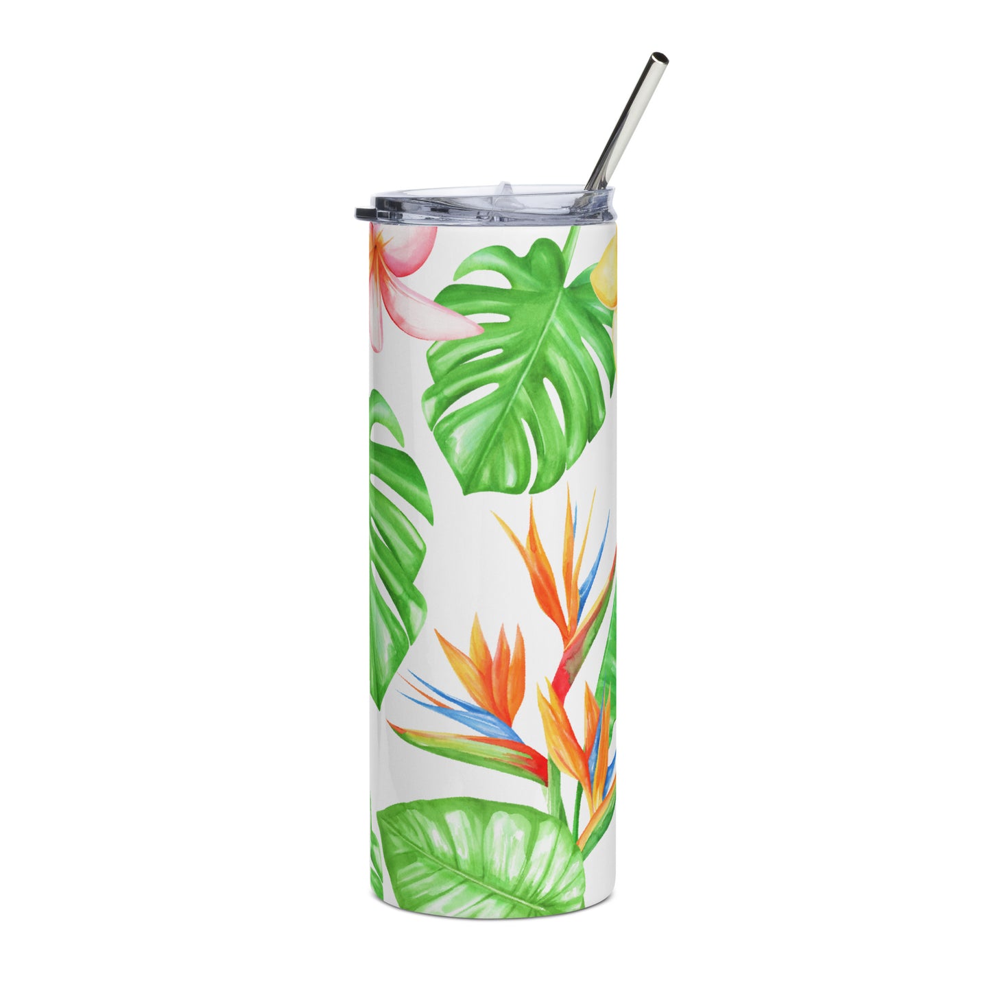 Palm Leaves and Pineapple Stainless Steel Tumbler