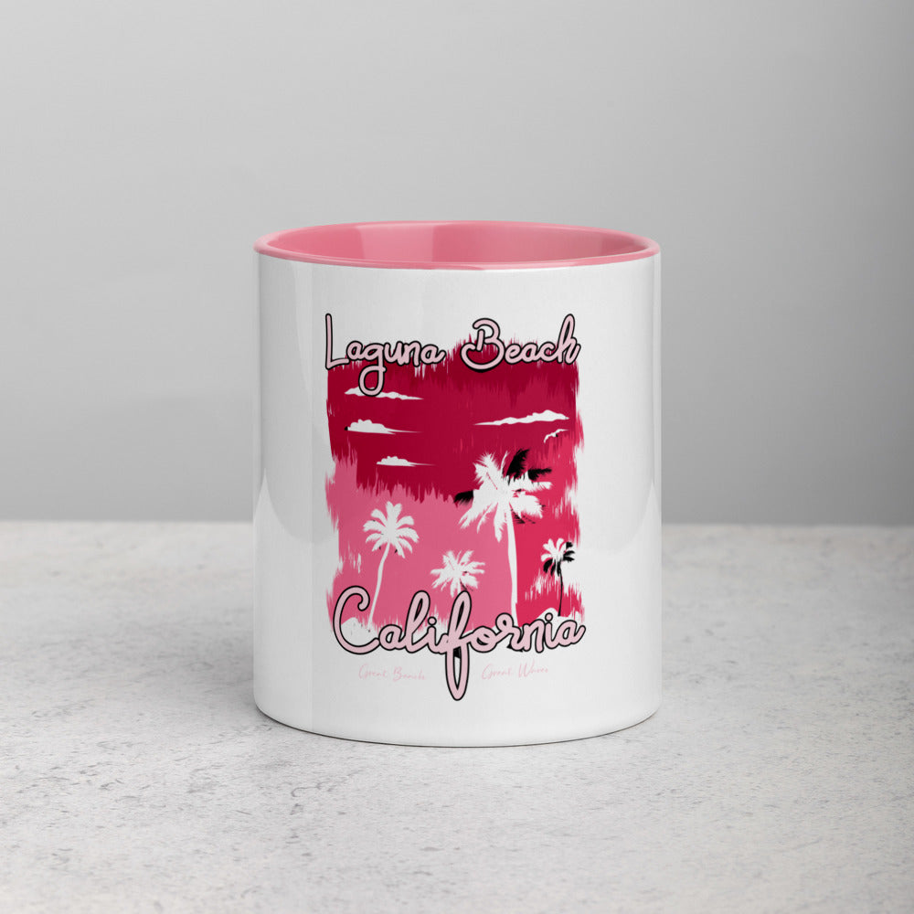 Laguna Beach Colorful Pink Ceramic Mug