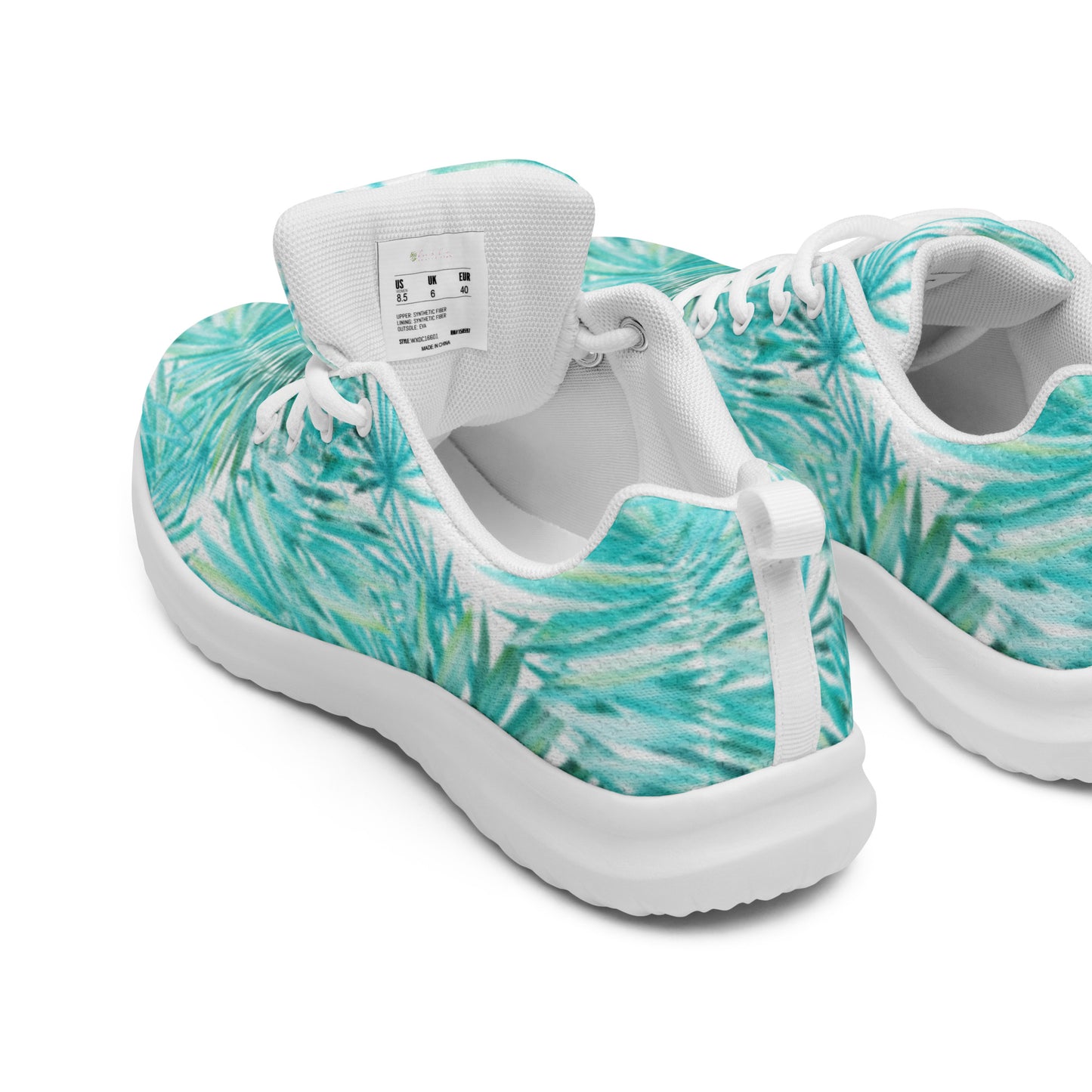 Watercolor Palm Leaves Women's Athletic Shoes