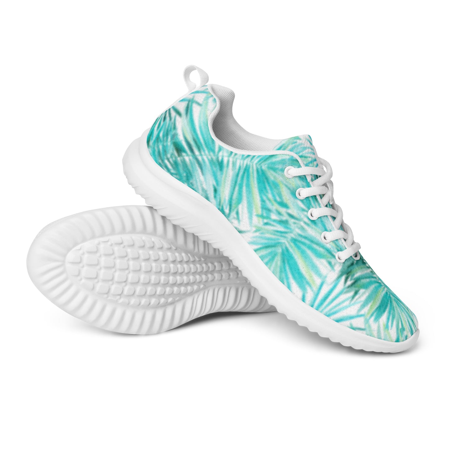 Watercolor Palm Leaves Women's Athletic Shoes